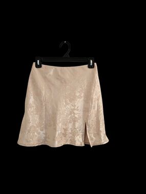Peppermayo Blush Floral Jacquard A-Line Mini Skirt